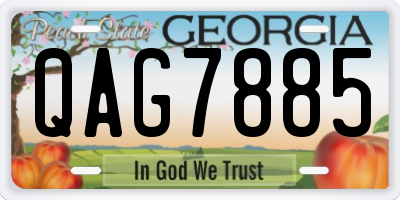 GA license plate QAG7885