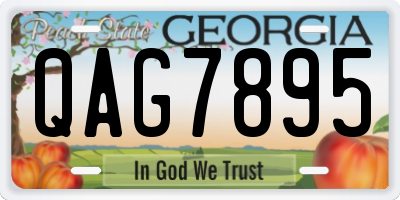 GA license plate QAG7895