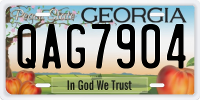 GA license plate QAG7904