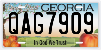 GA license plate QAG7909