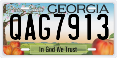 GA license plate QAG7913