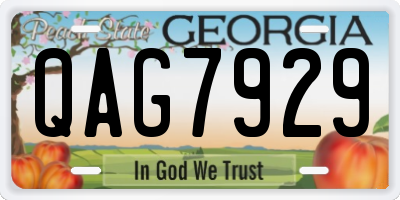GA license plate QAG7929