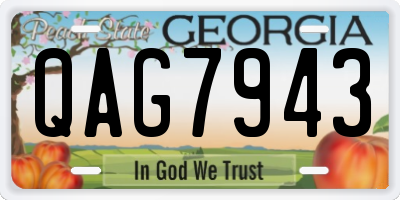 GA license plate QAG7943