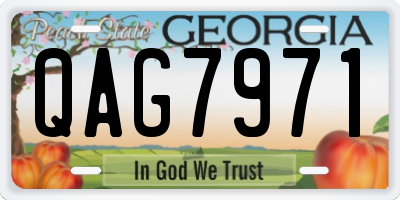 GA license plate QAG7971