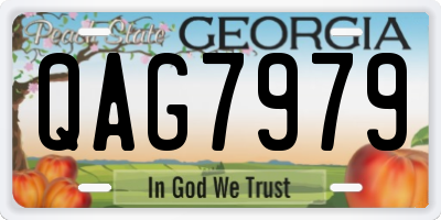 GA license plate QAG7979