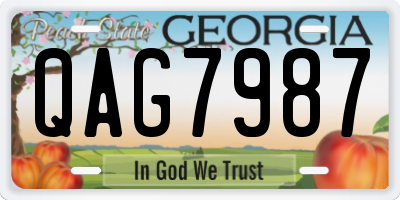 GA license plate QAG7987