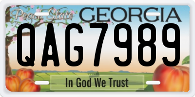 GA license plate QAG7989