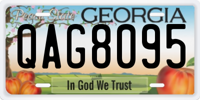 GA license plate QAG8095