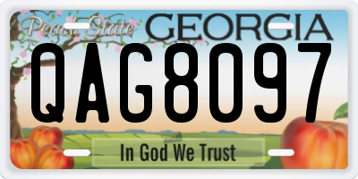 GA license plate QAG8097
