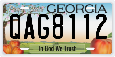 GA license plate QAG8112