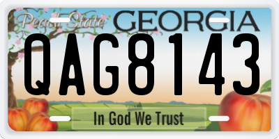 GA license plate QAG8143