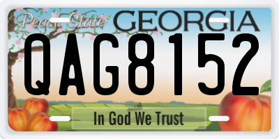 GA license plate QAG8152