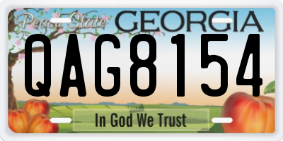 GA license plate QAG8154