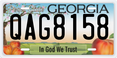 GA license plate QAG8158