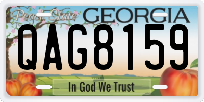 GA license plate QAG8159