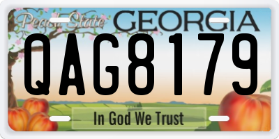 GA license plate QAG8179