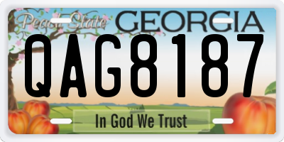 GA license plate QAG8187