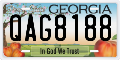 GA license plate QAG8188