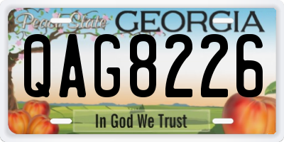 GA license plate QAG8226