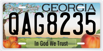 GA license plate QAG8235