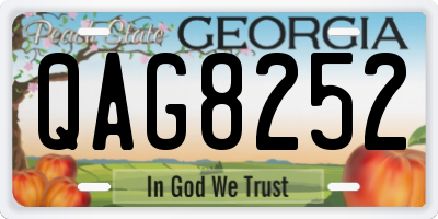GA license plate QAG8252