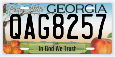 GA license plate QAG8257
