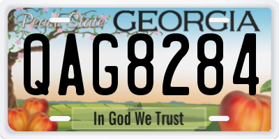 GA license plate QAG8284