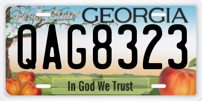 GA license plate QAG8323