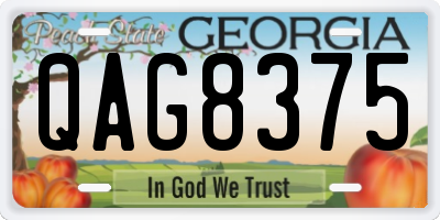 GA license plate QAG8375