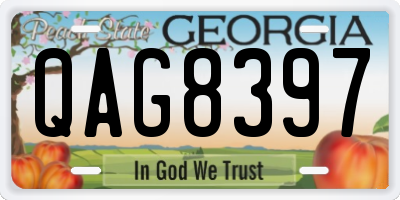 GA license plate QAG8397