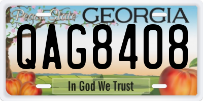 GA license plate QAG8408