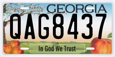 GA license plate QAG8437