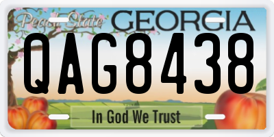 GA license plate QAG8438