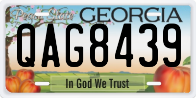 GA license plate QAG8439