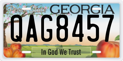 GA license plate QAG8457