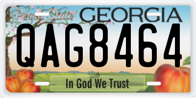 GA license plate QAG8464