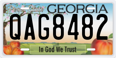 GA license plate QAG8482