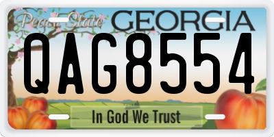 GA license plate QAG8554
