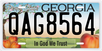 GA license plate QAG8564