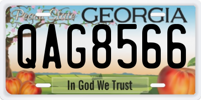 GA license plate QAG8566