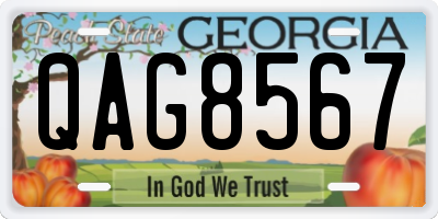 GA license plate QAG8567