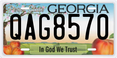 GA license plate QAG8570