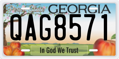GA license plate QAG8571