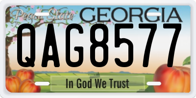GA license plate QAG8577