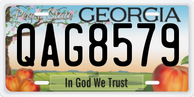 GA license plate QAG8579