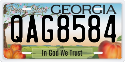GA license plate QAG8584