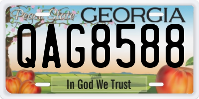 GA license plate QAG8588