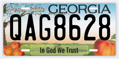 GA license plate QAG8628