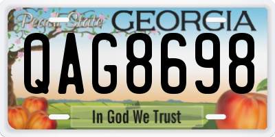GA license plate QAG8698