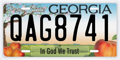 GA license plate QAG8741